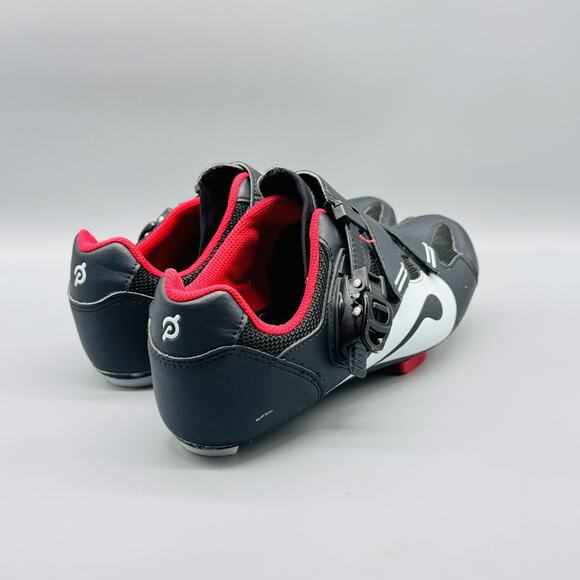 Peloton Shoes Mens 8 Black Cycling Sneaker Look Delta Cleats Ratchet Straps Road - Picture 9 of 12